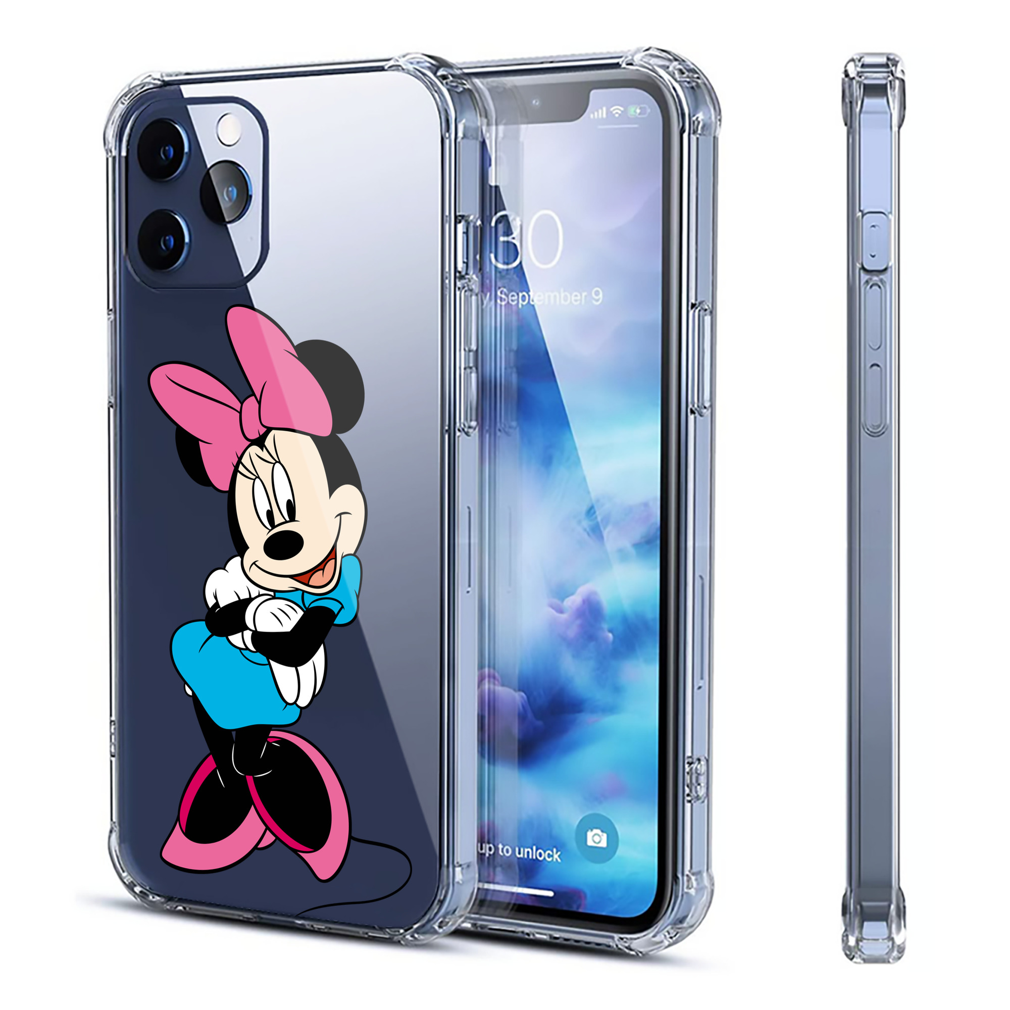 （画像用） ミッキーマウス Mickey Mouse 【iPhone 12シリーズ対応】透明スマホケース（クリアソフトケース）